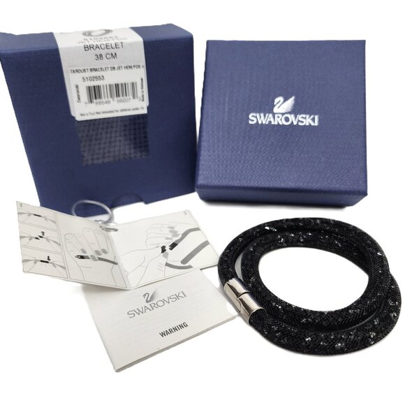 Swarovski Stardust Double Wrap Small (38cm) Bracelet JET HEM/PDS Item #5102553 - Picture 2 of 6